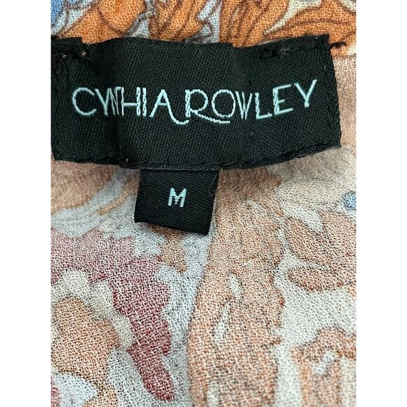 Cynthia Rowley Paisley Off Shoulder Tassel Tie Dress - Picture 5 of 6